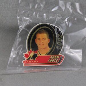 Team Canada Hockey Pin - 2002 Olympic Pin Adam Foote - Celluloid Pin